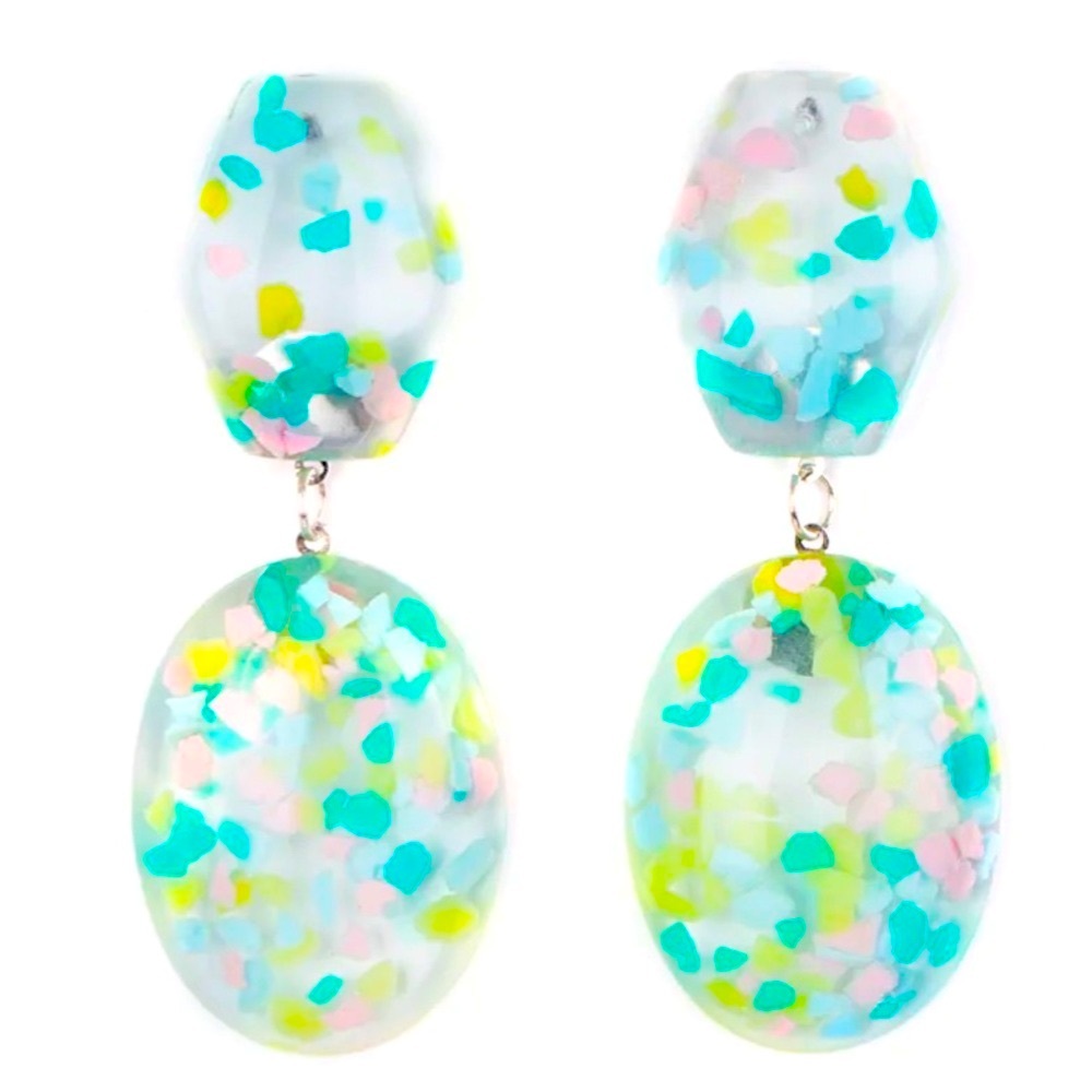 🟢🩷⚪️ “FLAKY FASHION” MULTI POST EARRING ~ PAPARAZZI❗️⚪️🩷🟢 GORGEOUS❗️ - Picture 2 of 3